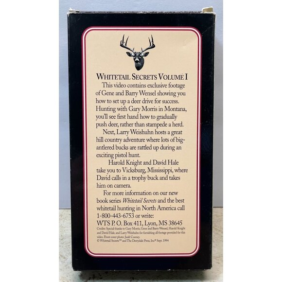 Whitetail Secrets Volume 1 VHS Hunting Knight Hale Weishuhn Wensel Bros - Picture 4 of 6